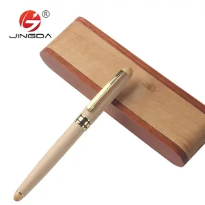 豪华木制礼品笔套装木笔与自定义标志笔木盒凝胶墨水笔芯