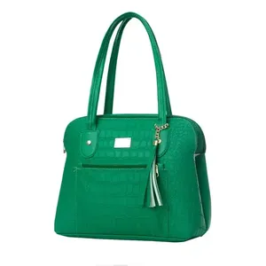 Bolso Bandolera Verde para Mujer Fana Idalia, Forma de Media Luna, Material PU, Estilo Vintage, Bolso de Mano para Uso Diario - Product Image 1