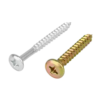Carbon Steel Confirmat Furniture Screws Chamfered Wafer Head Wood Tapping Fasteners for Kitchen Cabinets