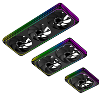 Kit de ventilateurs de boîtier AntarcChill 360 mm, 3 ventilateurs dans un seul cadre, écran de surveillance des RPM, haute vitesse, haut débit d'air, ventilateur de refroidissement silencieux pour PC