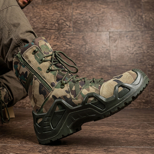 TSB07 Stock Wholesales Camouflage Tactical <b>Boots</b> Oxford Cloth Waterproof High‑Top Lace‑Up With Side Zipper anti stab <b>hiking</b> shoe - Product Image 2