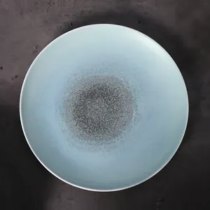 Assiettes de démarrage en céramique nordique ustensiles en pierre bleu clair assiette à découper vaisselle pour Restaurant hôtel Maket