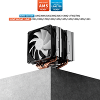 Refroidisseur de processeur PC upHere, 6 caloducs, dissipateur à double tour en cuivre et aluminium, ventilateur de refroidissement ARGB 120 mm, PWM 3 broches pour Intel et plateformes compatibles