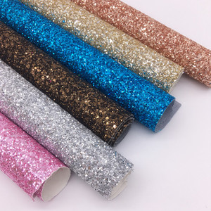 Grade 3 Chunky <strong>Glitter</strong> Fabric <strong>Vinyl</strong> for Wallpaper Bags Shoes Hairbows Crafts Decorative Purposes Knitted Backing Faux PU Leather - Product Image 2