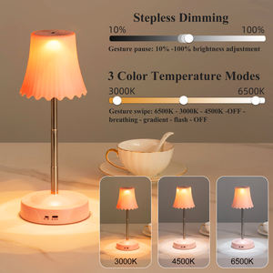 Morden Bewegingssensor Hoogte Verstelbare Tafellamp Usb Oplaadbare Rgb Muziek Bureaulamp Hotel Slaapkamer Bed Smart Led Lamp - Product Image 4
