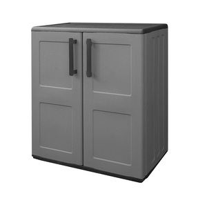 Mobiletto basso in resina 68x37x84 cm. Colore grigio scuro. - Product Image 1