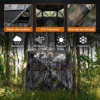 Tente de chasse camouflage Oxford étanche à 270 degrés avec système de montage instantané pour le tir en extérieur