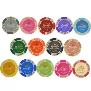 Jetons de poker en argile <span class=keywords><strong>composite</strong></span> avec logo personnalisé, colorés, luxueux, bon marché, universels pour le divertissement, en provenance du Zhejiang, Chine - Product Image 4