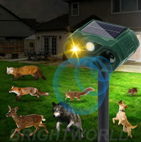 Répulsif à ultrasons pour chats et animaux de jardin avec PIR et lumière clignotante, dissuasif pour animaux nuisibles, chats, chiens et animaux sauvages