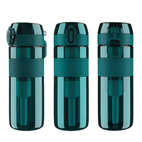 Vente directe d'usine OEM et ODM, bouteilles d'eau filtrantes de sport de 500 ml sans BPA, purificateur de camping, bouteille d'eau Tritan d'extérieur avec filtre