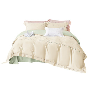 Light Luxury Floral <b>Bedding</b> <b>Set</b> Pure Cotton Reactive Dyeing Four Piece <b>Set</b> Breathable For All Seasons - Product Image 4