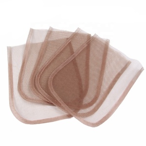 スイスレースウィッグ用調節可能360クロージャー<span class=keywords><strong>4</strong></span>*<span class=keywords><strong>4</strong></span> \ "弾性ネットメッシュドームウィッグ作りツールスキンカラーヘアエクステンション用 - Product Image 1