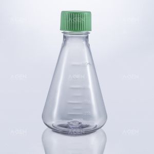 Flacon Erlenmeyer en plastique de laboratoire de 500ml Flacon de culture triangulaire pour culture cellulaire avec échelle (couvercle respirant et couvercle scellé) - Product Image 2