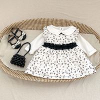 Vestido de Nailon para Bebé de Marca Privada, Vestido de Nailon Acolchado con Estampado Floral, Elegante Traje de Fiesta para Niñas, Personalizado