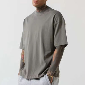 เสื้อยืดสีดำคุณภาพสูง 230gsm แบบลำลอง ออกแบบเองได้ ทรงบ็อกซี่ ไหล่ตก โอเวอร์ไซส์ ผ้าหนา - Product Image 5