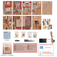 Kit de maison de poupée 3D en bois Tonecheer Wholesale Only Toast Bakery pour les détaillants de briques et de mortier avec éclairage LED