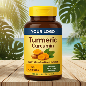 Capsule di Integratore di Curcuma OEM con Estratto Standardizzato 500mg, 120 Capsule, Confezione Personalizzata - Product Image 1