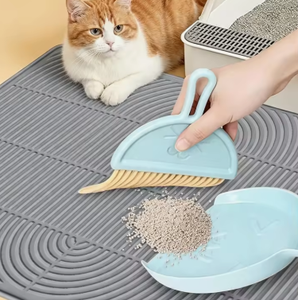 Alfombra de Goma para Gatos, Impermeable, Antideslizante, Lavable, Duradera, Fácil de Limpiar, Atrapa Arena, Anti-Salpicaduras, Alfombrilla de Limpieza para Mascotas - Product Image 4
