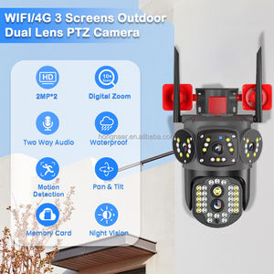 Hongnaer في الهواء الطلق 3 ميجابكسل فيديو مراقبة IP V380 بطاقة Sim 4G عدسة مزدوجة CCTV شبكة كاميرا لاسلكية - Product Image 2
