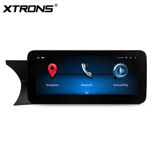 Xtrons 10.25 "เครื่องเสียงรถยนต์128g 2K VDO 4G LTE CarPlay Android Auto GPS เครื่องเล่นมัลติมีเดียสำหรับ Mercedes Benz C Class W204 2011-2014