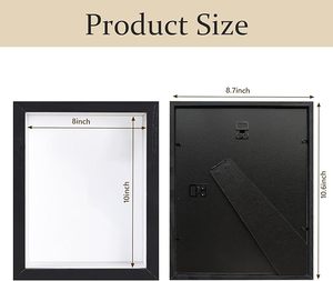 Wood Shadow Box <strong>Photo</strong> <strong>Frame</strong> 5x7" 8x10" A3/A4 New Arrival Creative <strong>Black</strong> with UV Glass-Multiple Sizes Eco-Friendly &amp; Durable - Product Image 3