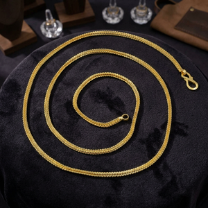 Collares de Cadena con Cuentas Chapadas en Oro de 14K, 18K y 24K al por Mayor, Collares de Cadena de Moda, Diseño de Cadena Moderno, Cadena de Latón Dorado - Product Image 5