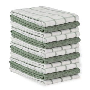 Serviettes à vaisselle en microfibre à rayures grises et blanches 40*60cm super absorbantes et à séchage rapide pour un usage domestique - Product Image 5