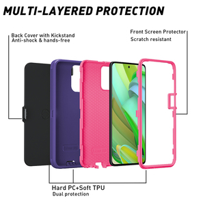<span class=keywords><strong>เคส</strong></span>โทรศัพท์สำหรับ Moto G Power 2023 otterboxer <span class=keywords><strong>เคส</strong></span>โทรศัพท์ PC แบบแข็ง + TPU นิ่มกันกระแทกเลนส์ - Product Image 4