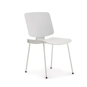 인체 공학적 덮개를 씌운 좌석이있는 회의 의자 우아하고 쌓을 수있는 디자인 방문자 대기실 손님 의자