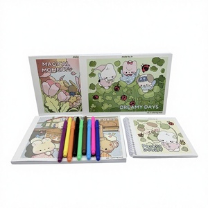 Carnets de dessin de <span class=keywords><strong>paysages</strong></span> personnalisés, reliure parfaite, papier perforé pour art ligné, impression offset, livre de coloriage à couverture souple pour <span class=keywords><strong>adultes</strong></span> - Product Image 1
