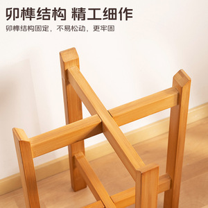 Soporte para macetas de balcón, soporte para macetas de sala de estar, soporte de madera para plantas suculentas, móvil, para interiores. - Product Image 3