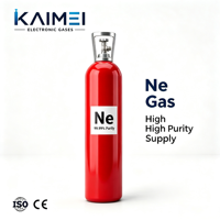 Gaz néon (Ne) de haute pureté 99,9999 % (6N) en bouteille d'acier pour laser excimer DUV, lithographie, fabrication de semi-conducteurs, gaz industriel