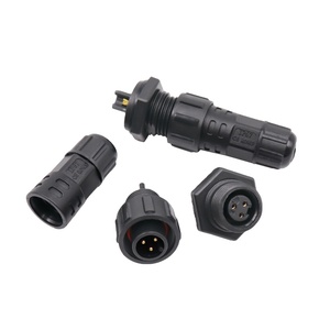 IP68 3Pin <span class=keywords><strong>borne</strong></span> à souder mâle femelle câble connecteur M16 assemblage montage sur panneau <span class=keywords><strong>prise</strong></span> étanche 10A connecteur ca pour l'éclairage - Product Image 1