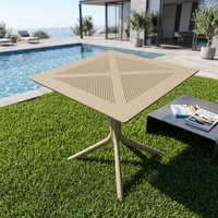 Tables à manger en plastique durables et imperméables pour l'extérieur, faciles à transporter, table à manger en plastique pour la maison, pour utilisation sur le balcon