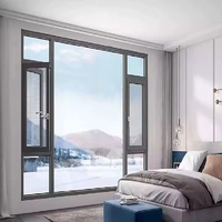 Ventana Abatible de Aluminio de Alta Calidad de Marca Líder en China/Ventana de Hoja Doble o Simple