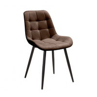 Chaise de salle à manger en velours rembourrée, fauteuil d'appoint moderne pour salon, chambre, cuisine, chaise de luxe avec pieds peints en noir