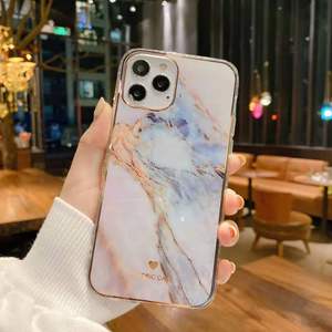 Funda de teléfono protectora de plástico y silicona con diseño de mármol, para <span class=keywords><strong>iPhone</strong></span> <span class=keywords><strong>12</strong></span>, gran oferta de <span class=keywords><strong>amazon</strong></span> - Product Image 2