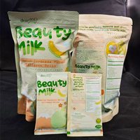 Poudre de Boisson au Collagène Beauté Lait Très Vendue 50000mg, Collagène Hydrolysé en Poudre Fraise Éclaircissant et Blanchissant la Peau