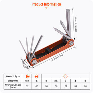 Chiave chiave Torx indurisce indurisce 7in 1 con chiave <span class=keywords><strong>a</strong></span> <span class=keywords><strong>brugola</strong></span> pieghevole con Phillips e cacciavite <span class=keywords><strong>a</strong></span> testa piatta - Product Image 5