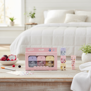 Confezione Regalo di Igienizzante Mani da 1.5 oz con Adesivi Fai-da-Te, Set per la Cura di Mani e Piedi, Profumi di Violetta, Prugna Dolce, Cocco, Dragonfruit e Vaniglia - Product Image 3