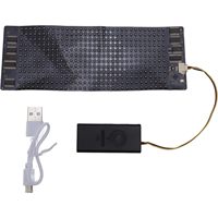 Écran LED Flexible 12x32 HD Pleine Couleur Portable Contrôlé par Application 158.5x58mm Personnalisable pour Sac Chapeau Lunettes