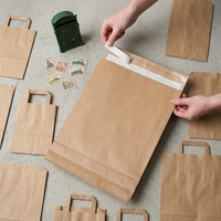 Sobre de Papel Kraft Personalizado, Reciclable, Biodegradable, Autoadhesivo, con 2 Tiras de Sellado, para Camisetas y Ropa