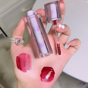 Brillo Labial Líquido Personalizado OEM, Esmalte Labial Impermeable de Larga Duración, Fórmula Química Hidratante, Etiqueta Privada Roja, <span class=keywords><strong>5</strong></span> Colores, MSDS - Product Image 1