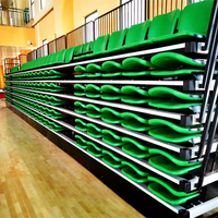 Tribunes télescopiques pliables en acier inoxydable pour gymnases et stades intérieurs, conception modulable Frog Sports