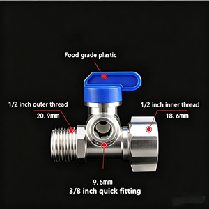 Adaptateur <span class=keywords><strong>d</strong></span>'arrêt <span class=keywords><strong>d</strong></span>'angle personnalisé en acier inoxydable SUS 304 316L, raccord rapide de qualité alimentaire pour tuyau, pièces et accessoires pour filtre <span class=keywords><strong>purificateur</strong></span> <span class=keywords><strong>d</strong></span>'<span class=keywords><strong>eau</strong></span> RO - Product Image 3