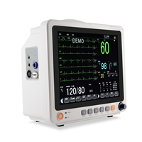 Monitor Pasien ICU Multi-Parameter Rumah Sakit 12,1 Inci, Portabel, dengan Stand, Bersertifikasi CE, Baterai Internal, Kelas II