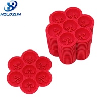 Moule à glaçons 3D à 7 cavités, couleur personnalisée, facile à démouler, résistant à la chaleur, sans BPA, en silicone rond, pour biscuits, bonbons, chocolat