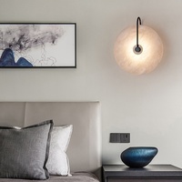 Applique murale LED nordique espagnole transfrontalière en marbre et fer, température de couleur 2700K-4100K, garantie 3 ans pour salon