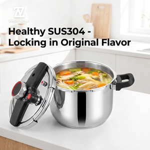 Casserole à pression en acier inoxydable ZHEN NENG 304, 6L 8L, ustensiles de cuisine en acier inoxydable de haute qualité, pot pour la cuisine à domicile - Product Image 1