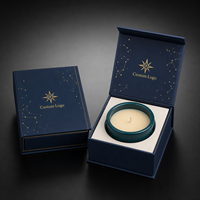 Boîte d'emballage personnalisée pour bougies, boîte cadeau en papier rigide de luxe avec couvercle et insert pour bougies parfumées, fournisseur d'emballages en gros